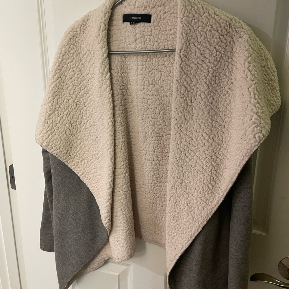 Forever21 Gray Cozy Cardigan (size: medium)